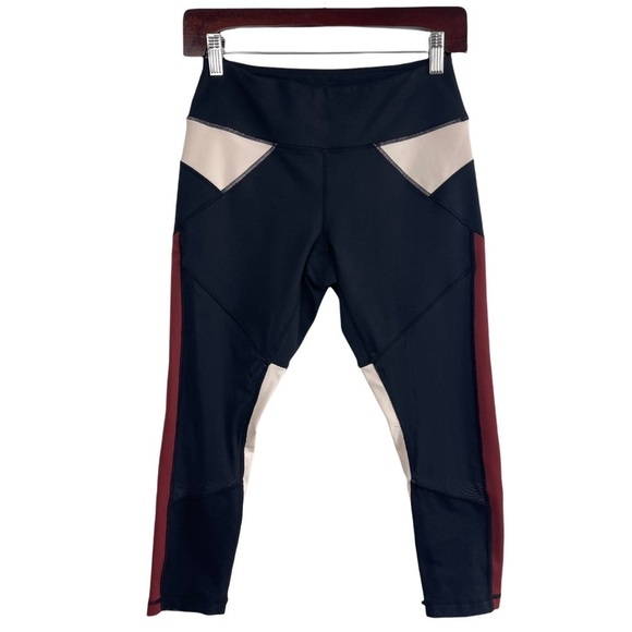 Zella Colorblock Mesh Capri Leggings Women’s Size S Athletic Yoga Gym - Picture 1 of 9